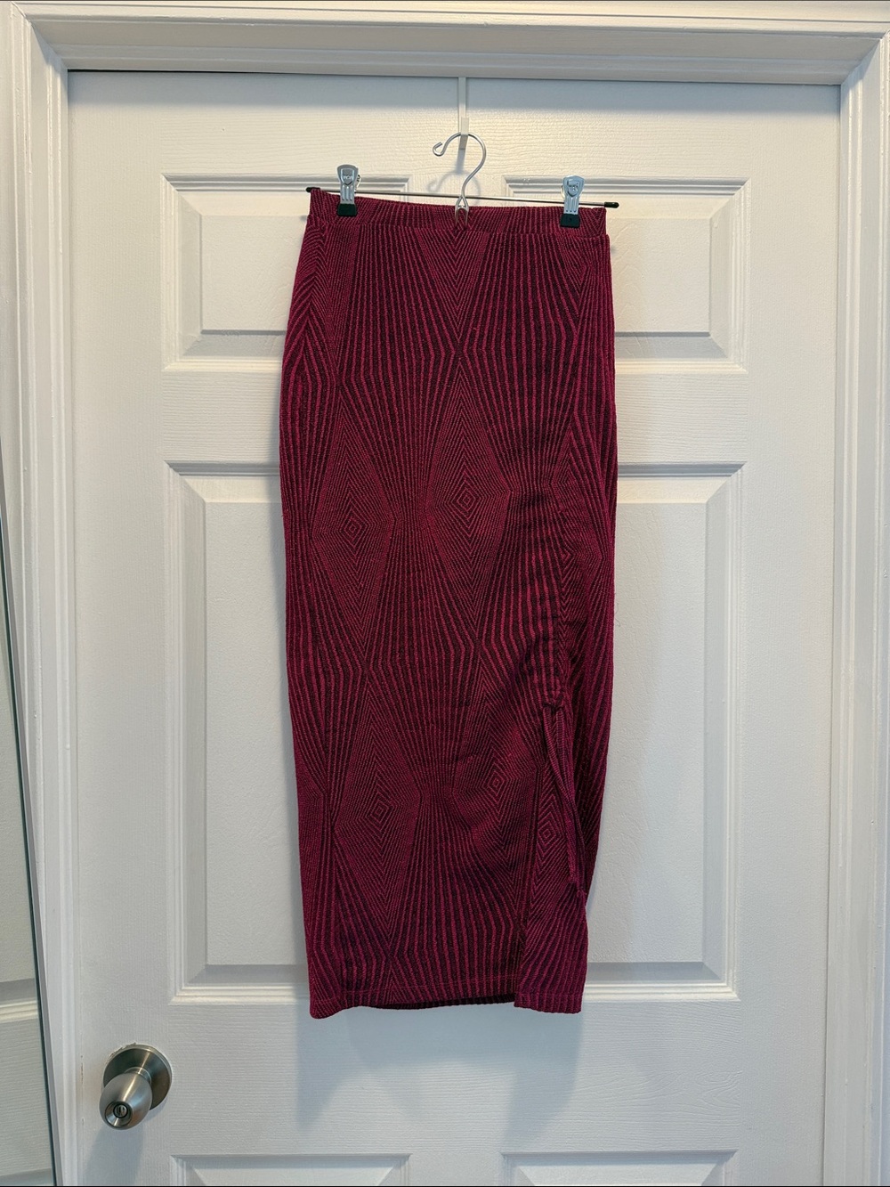 Zara Geometric Knit Pencil Skirt
